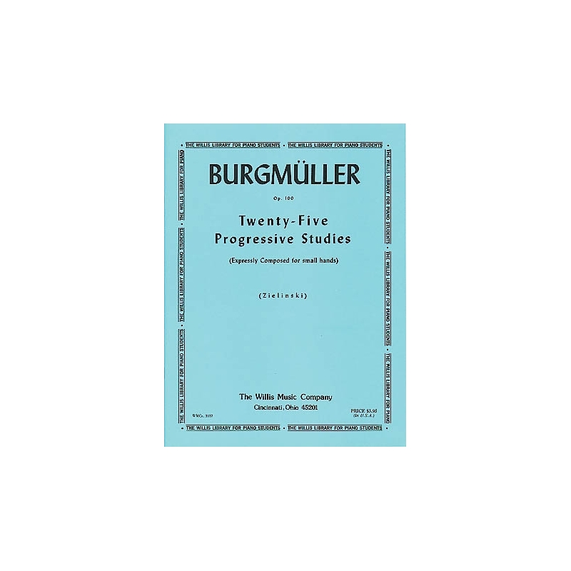 Burgmüller, Friedrich - Twenty-Five Progressive Studies, Opus 100