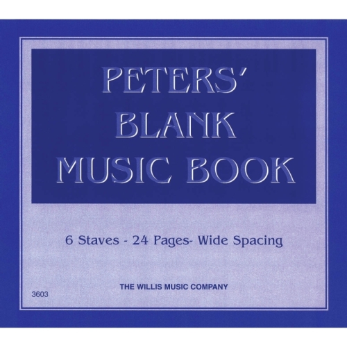 Peters' Blank Music Book...