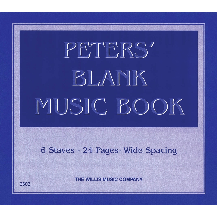 Peters' Blank Music Book (Blue)