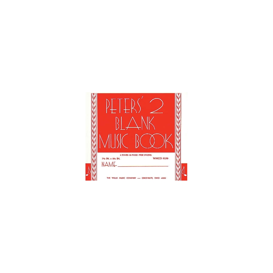 Peters' Blank Music Book (Red)
