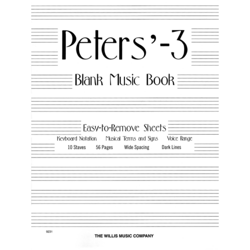 Peters' Blank Music Book...