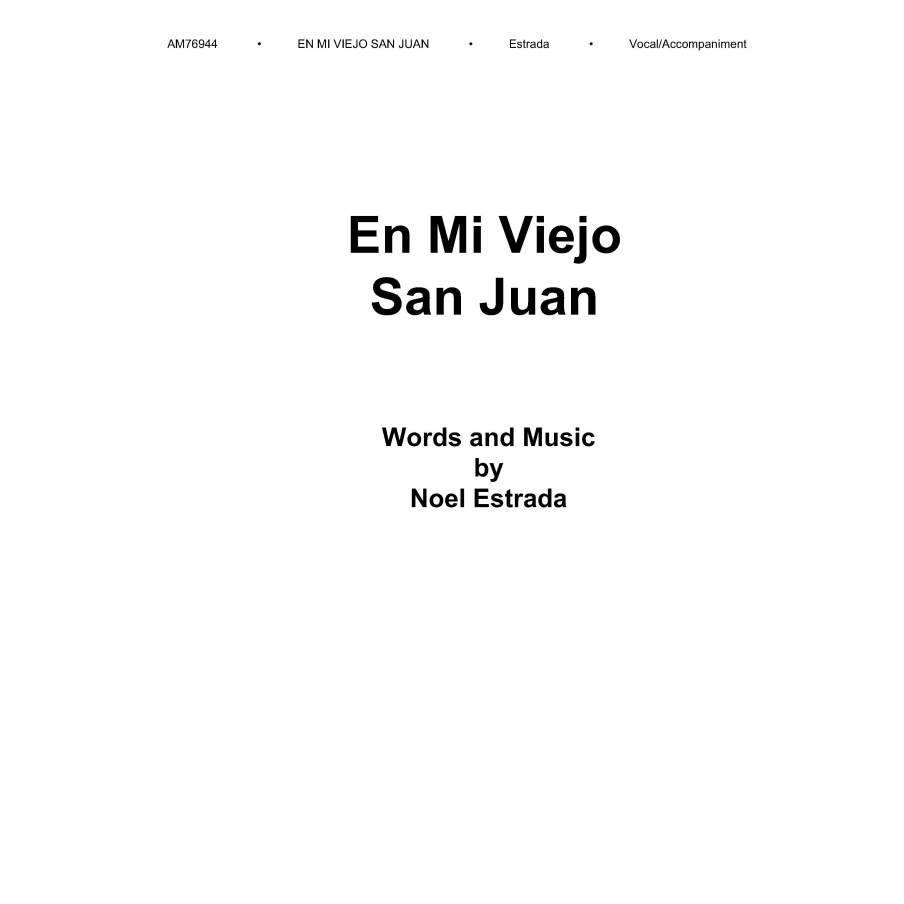 Estrada, Noel - En Mi Viejo San Juan