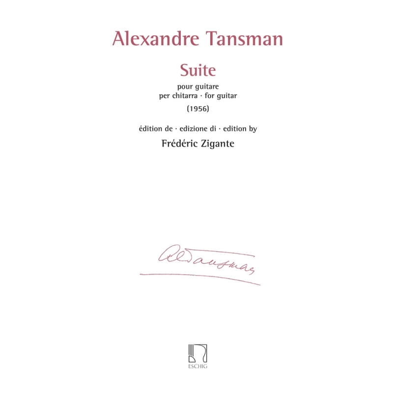 Tansman, Alexandre - Suite pour guitare