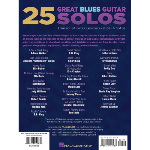Dave Rubin: 25 Great Blues Guitar Solos - Transcriptions, Lessons, Bios And Photos