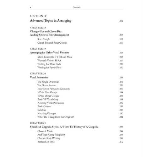 A Cappella Arranging