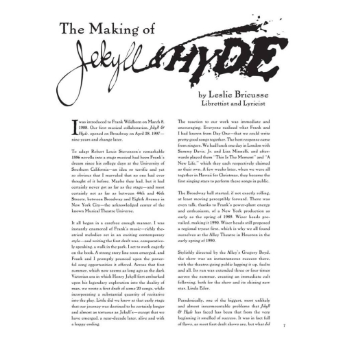 Jekyll & Hyde, The Musical - Vocal Selections