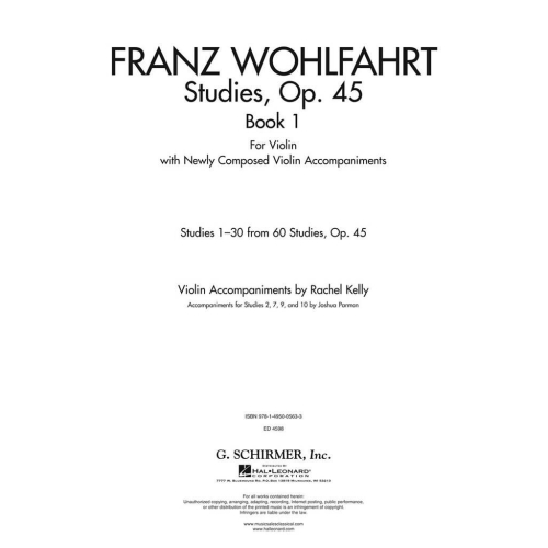 Wohlfahrt, Franz - Studies, Op. 45 - Book I