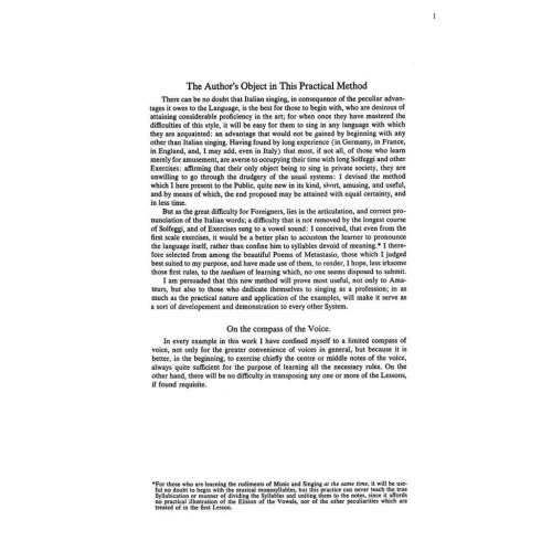 Vaccai, Nicola - Practical Method of Italian Singing