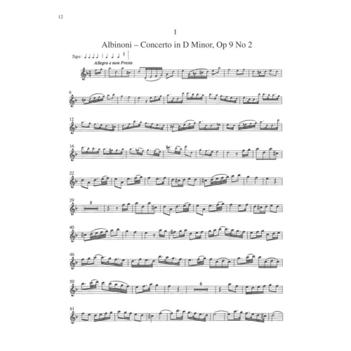 Albinoni, Tomaso - Oboe Concerti B-flat, Op. 7 No. 3-D Major, Op. 7