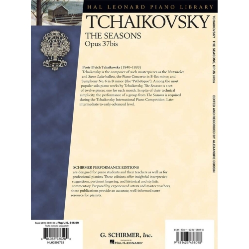 Tchaikovsky, Pyotr Ilyich - The Seasons, OP. 37bis