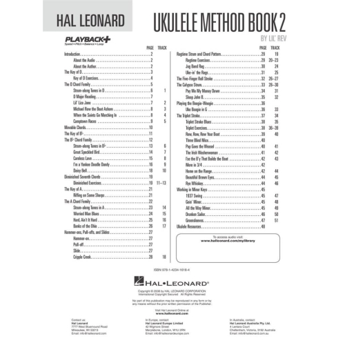 Hal Leonard Ukulele Method Book 2 & Audio