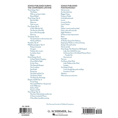 Samuel Barber: 65 Songs