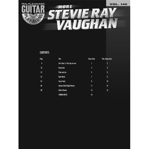 Guitar Play-Along Volume 140: More Stevie Ray Vaughan