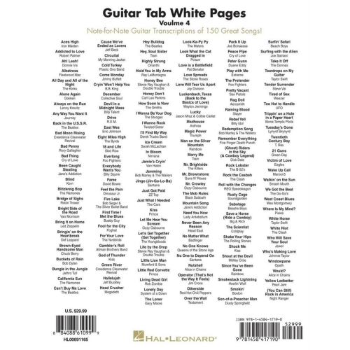 Guitar Tab White Pages: Volume 4 -