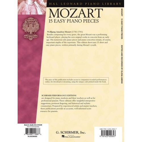 Mozart - 15 Easy Piano Pieces
