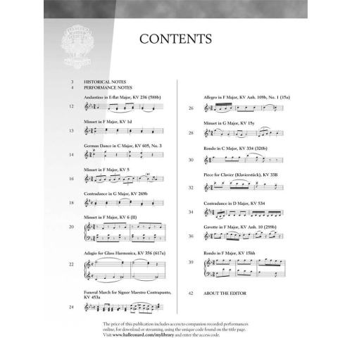 Mozart - 15 Intermediate Piano Pieces