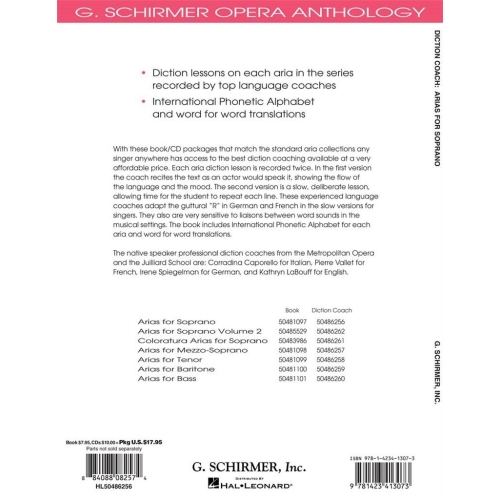 Diction Coach - G. Schirmer Opera Anthology