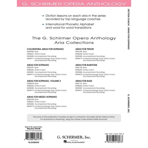 Diction Coach - G. Schirmer Opera Anthology