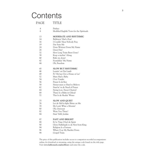 30 Spirituals