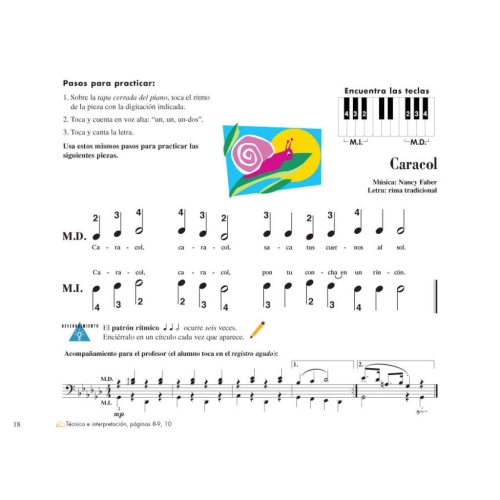 Faber & Faber - Piano Adventures: Lecciones y Teoría Nivel 1