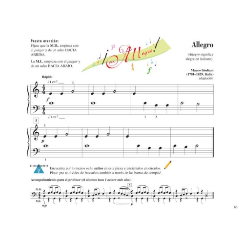 Faber & Faber - Piano Adventures: Lecciones y Teoría Nivel 1