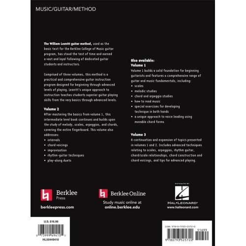 A Modern Method for Guitar - Volume 2