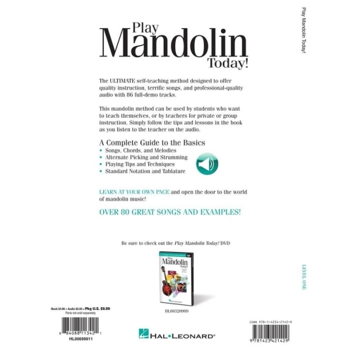 Play Mandolin Today! Level 1 Book and Audio Online