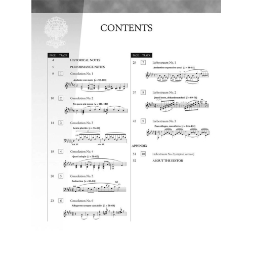 Liszt, Franz - Consolations And Liebesträume