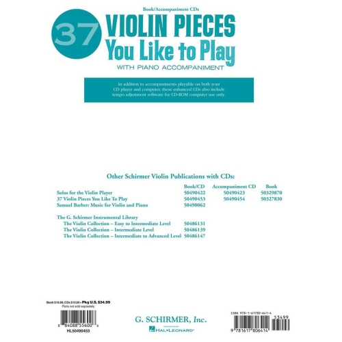 37 Violin Pieces You Like to Play -