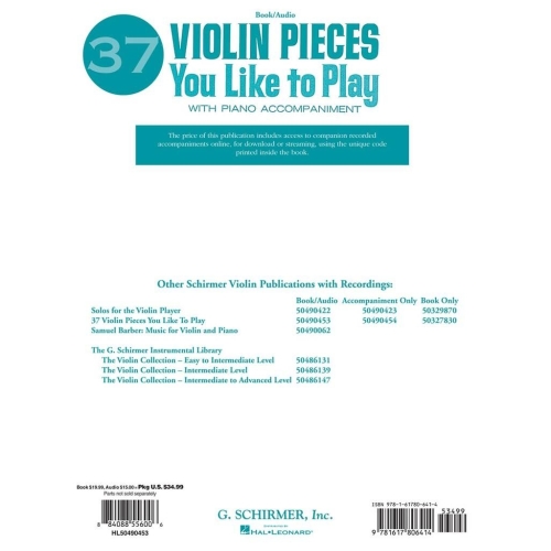 37 Violin Pieces You Like to Play -