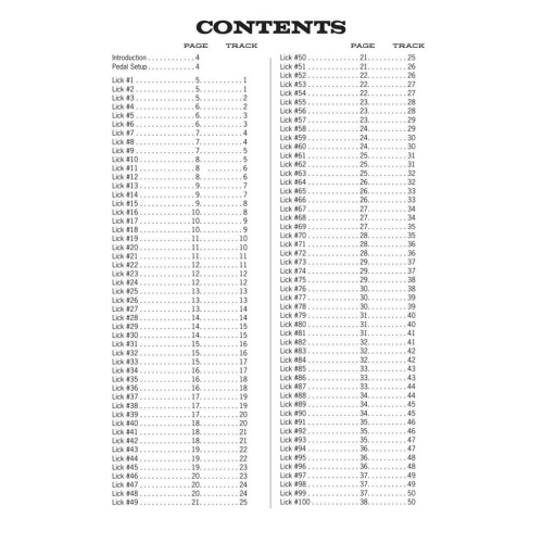 100 Hot Licks For Pedal Steel Guitar