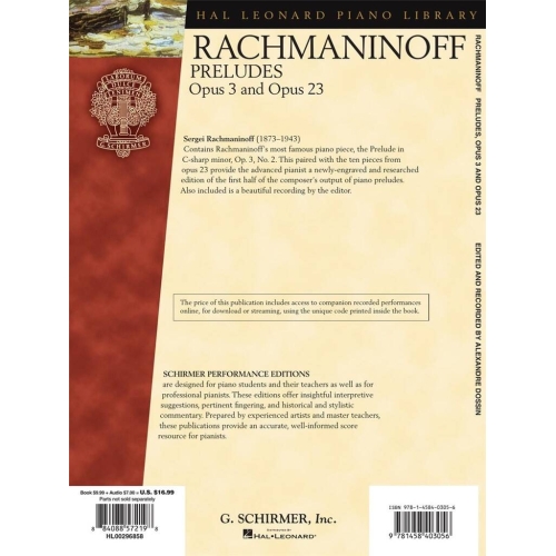 Rachmaninoff, Sergei - Preludes, Opus 3 and Opus 23