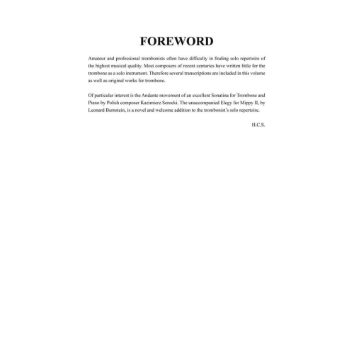 Solos for the Trombone Player