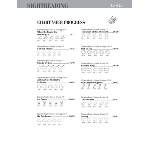 Faber & Faber - Piano Adventures Sightreading Level 2A