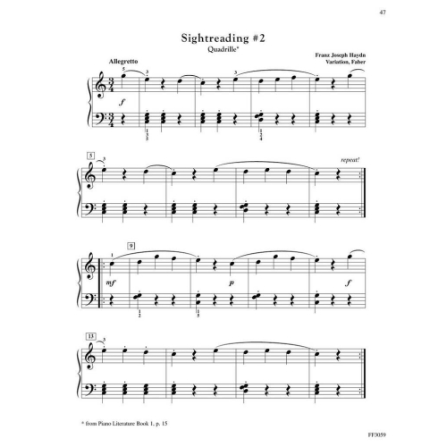 Faber & Faber - Piano Sightreading, Book 1