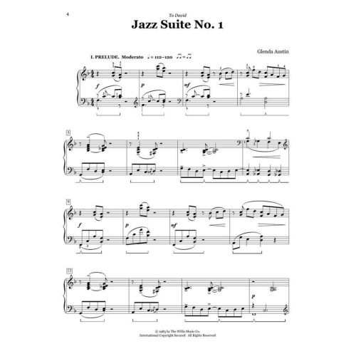 Austin, Glenda - Three Jazz Suites for Piano