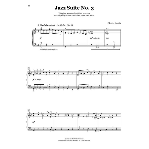 Austin, Glenda - Three Jazz Suites for Piano