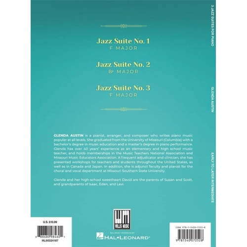Austin, Glenda - Three Jazz Suites for Piano