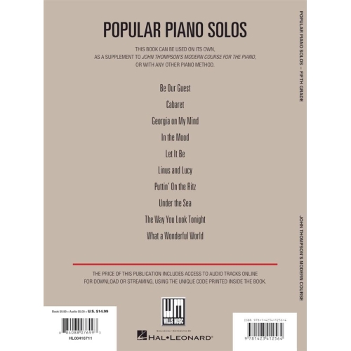 Popular Piano Solos Grade 5 Book/CD Pack
