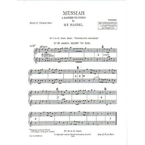 Messiah - A Sacred Oratorio