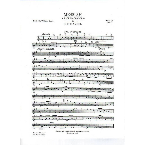 Händel, Georg Friedrich - Messiah - A Sacred Oratorio