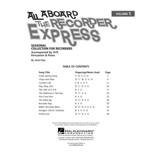 All Aboard The Recorder Express: Volume 1