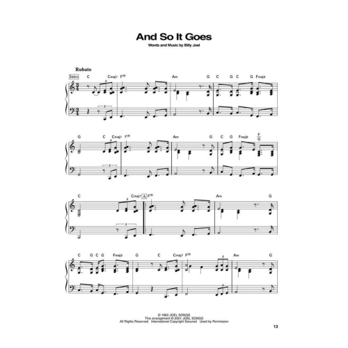 Best Of Billy Joel Piano Solos