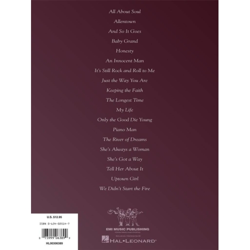 Best Of Billy Joel Piano Solos