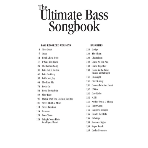 The Ultimate Bass Songbook -