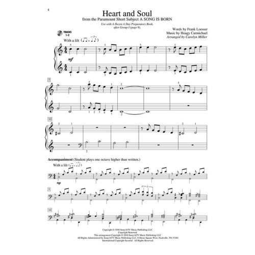 A Dozen a Day Songbook - Preparatory Book