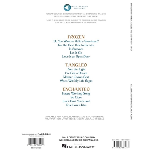 Songs from Frozen, Tangled and Enchanted