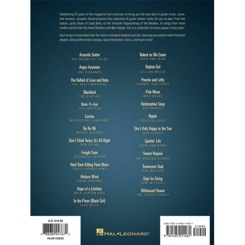 Acoustic Guitar 25th Anniversary Songbook