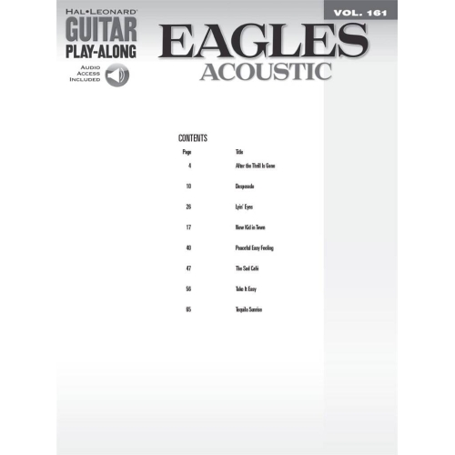 Guitar Play Along 161: Eagles Acoustic