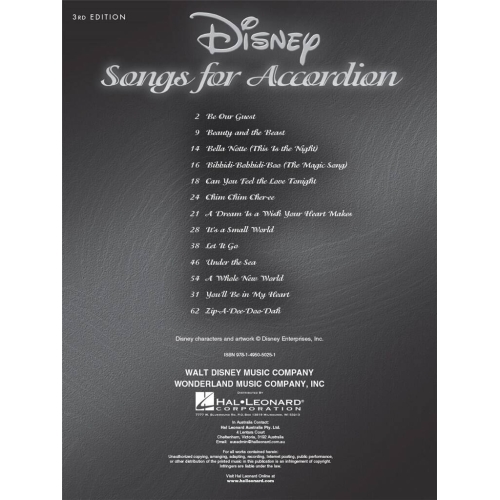Disney Songs for Accordion